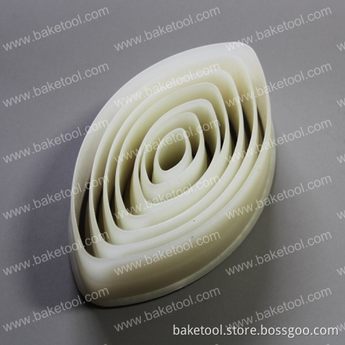New 7pcs leaves shaped nylon cake fondant cutters/mold set